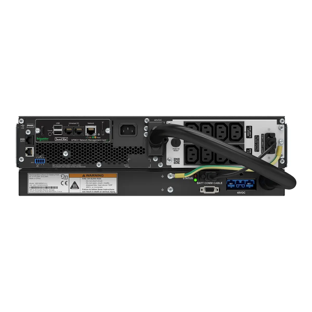SRTL1000RMXLI-NC, Doppelwandler (Online), 1 kVA, 900 W, Sine, 220 V, 240 V