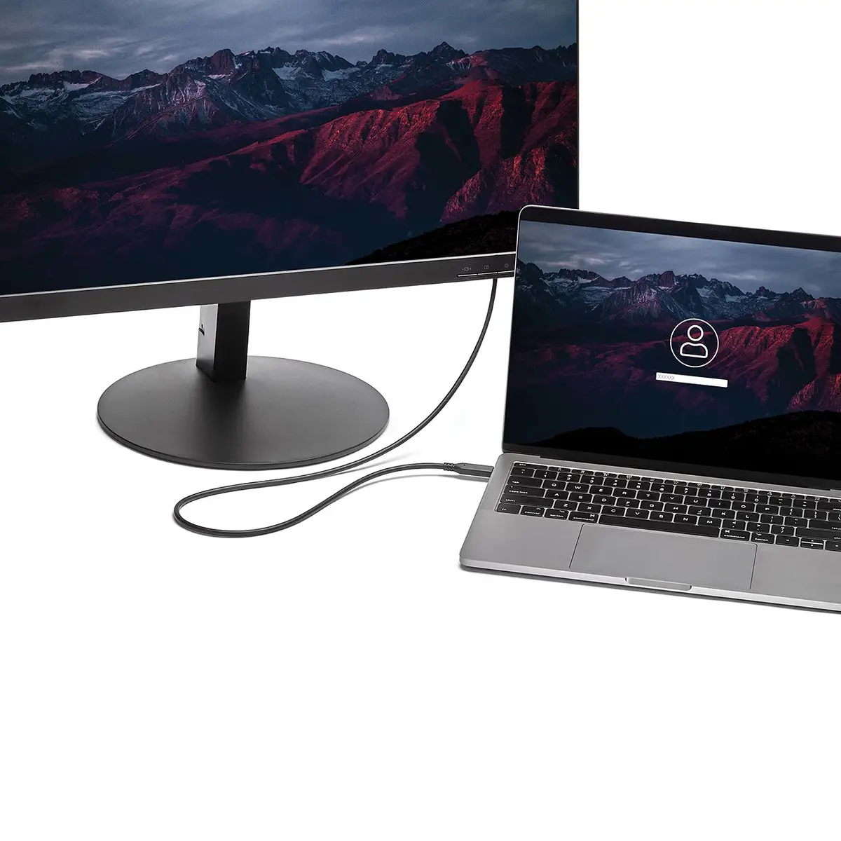 USB-C auf Mini DisplayPort Adapterkabel Stecker/Stecker Schwarz 1,8m