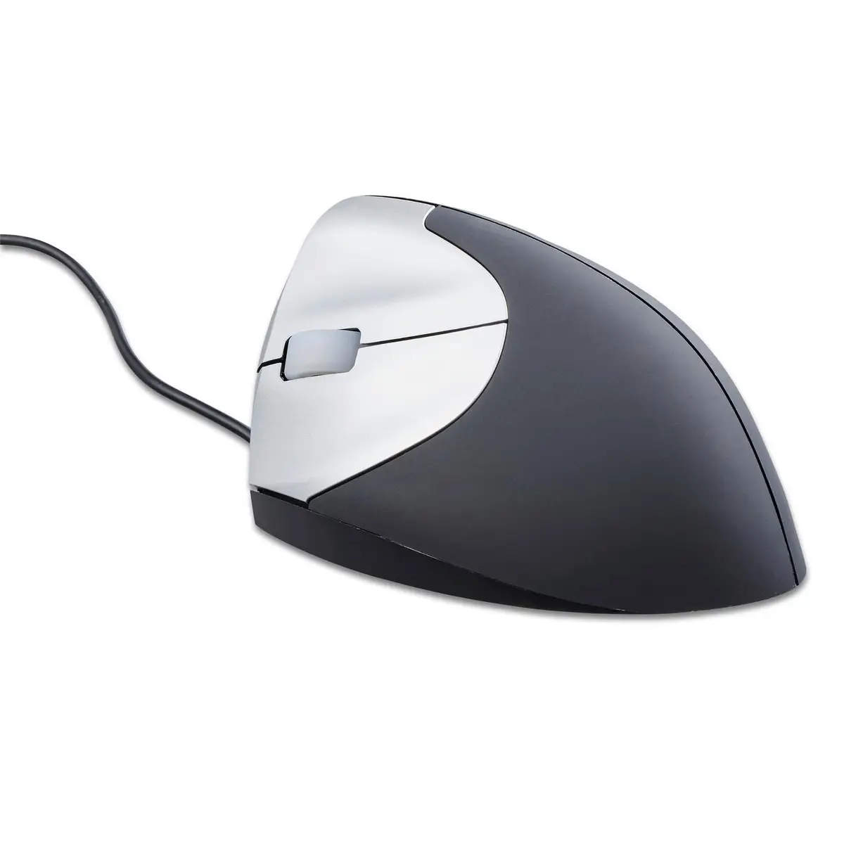 Handshake Mouse Wired VS4, rechts, Vertikale Ausführung, Laser, USB Typ-A, 3200 DPI, Schwarz, Silber