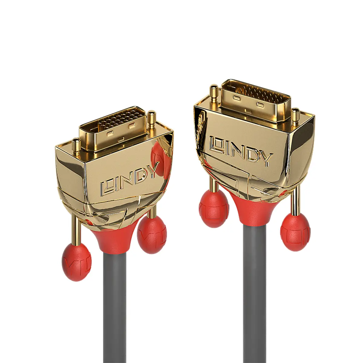 Gold DVI-D Anschlusskabel Grau 1 m