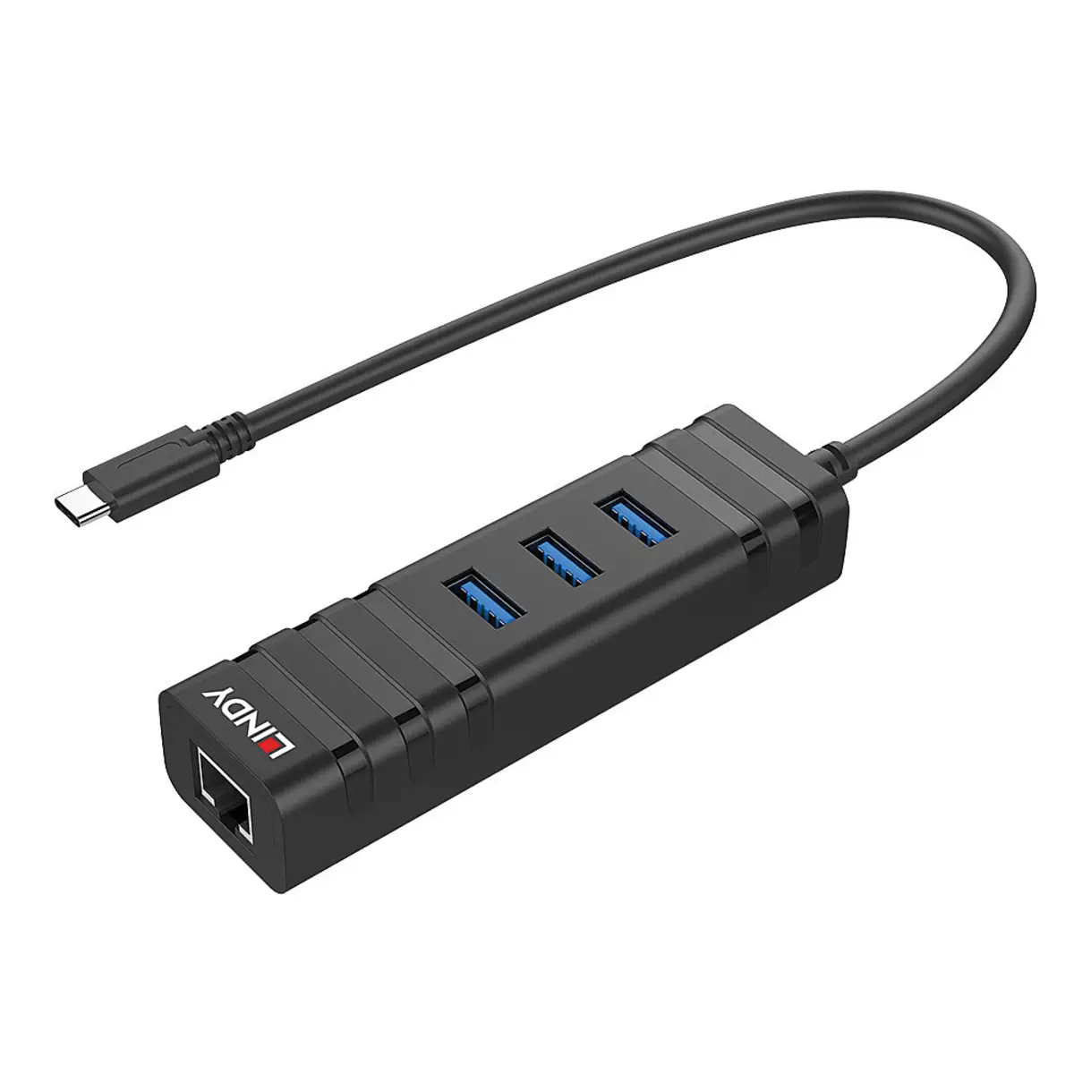USB 3.1 Hub und Gigabit Ethernet Adapter USB 3.1 Gen 1 Schwarz