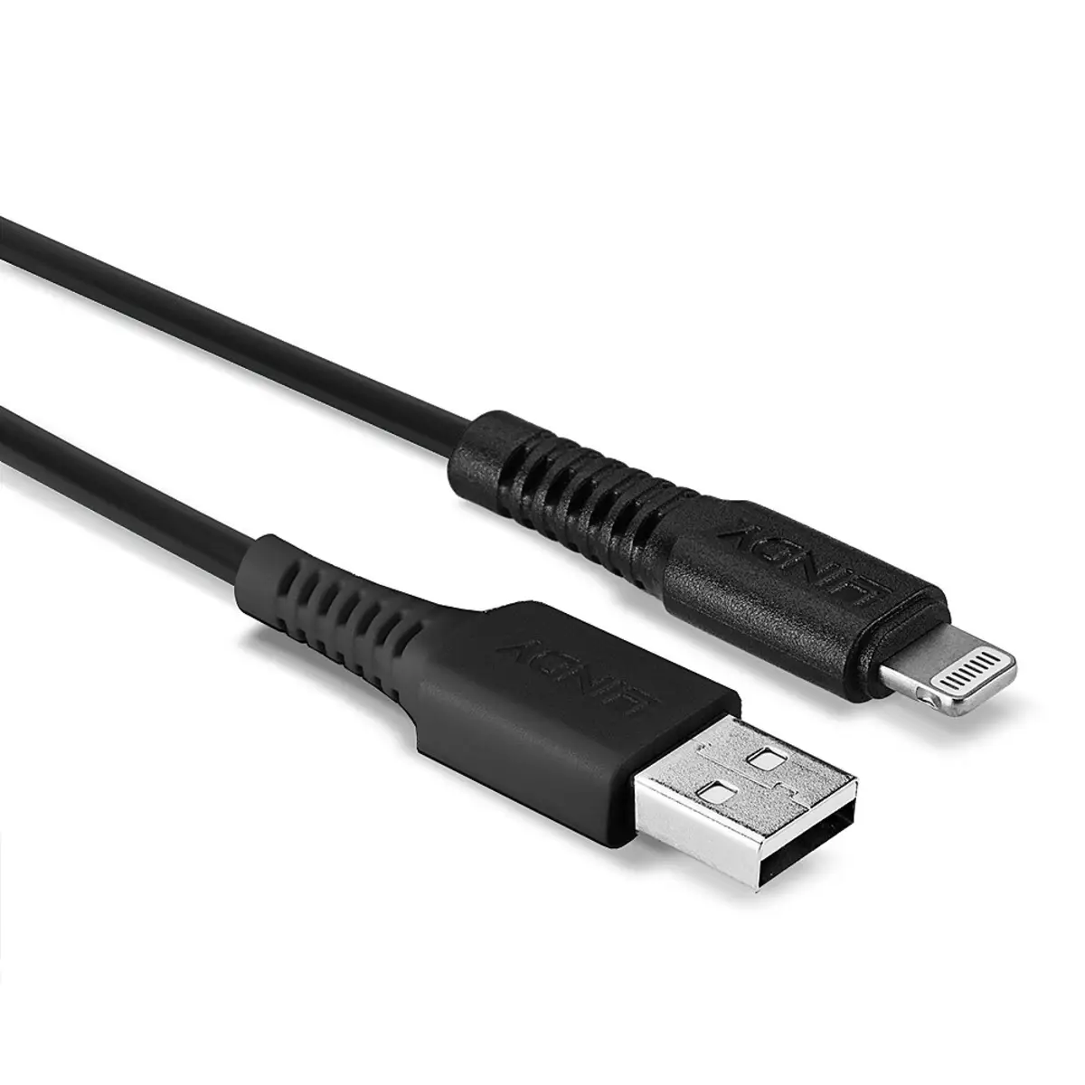 Lightning-Kabel Lightning/USB-A Stecker/Stecker Schwarz 2m
