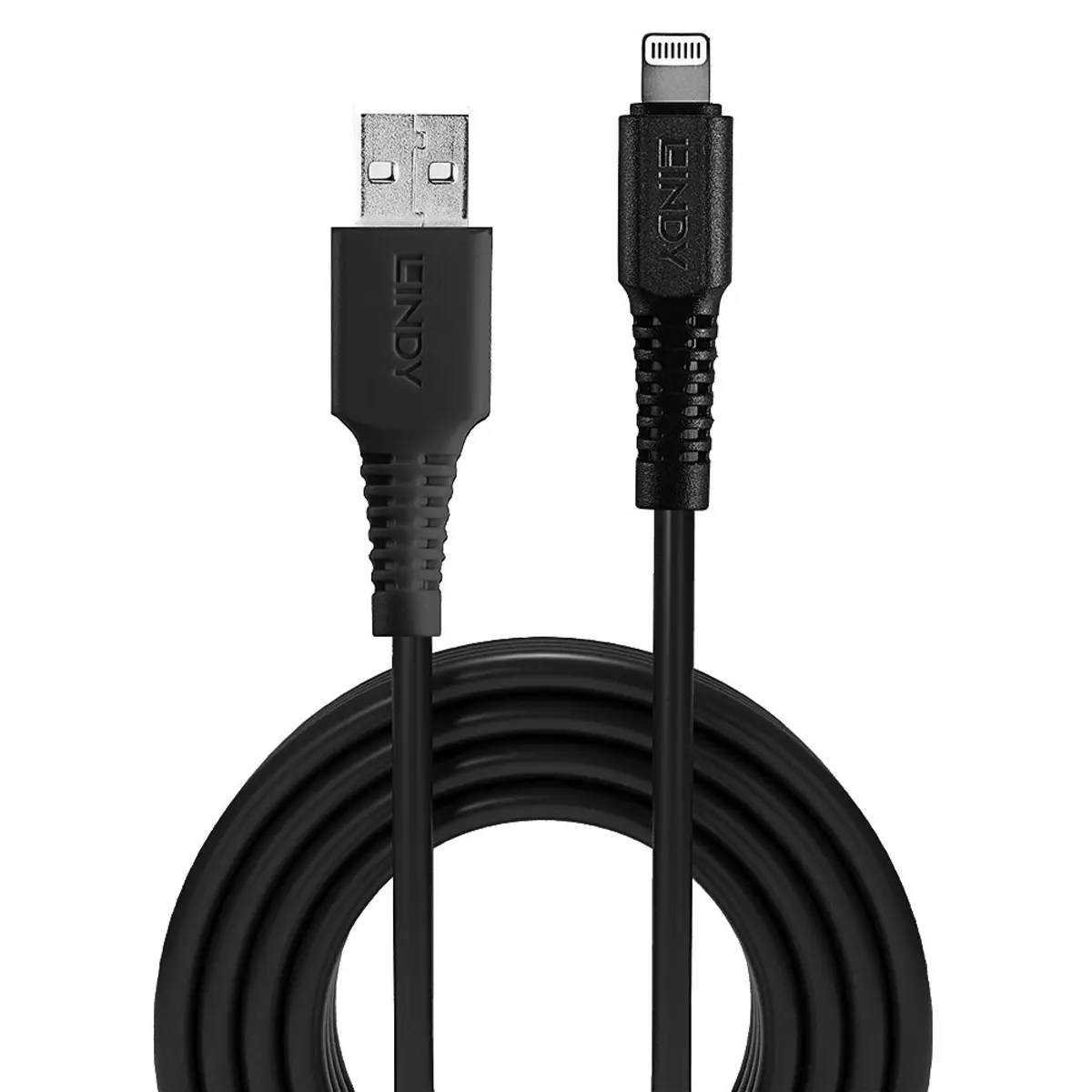 Lightning-Kabel Lightning/USB-A Stecker/Stecker Schwarz 0,5m