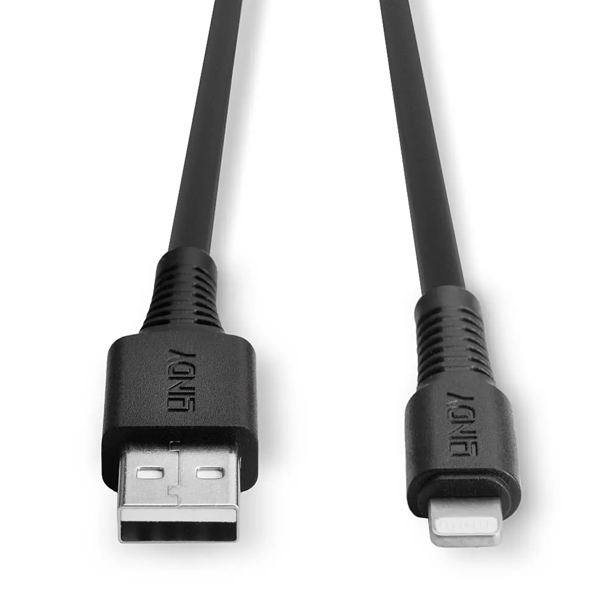 Lightning-Kabel Lightning/USB-A Stecker/Stecker Schwarz 0,5m