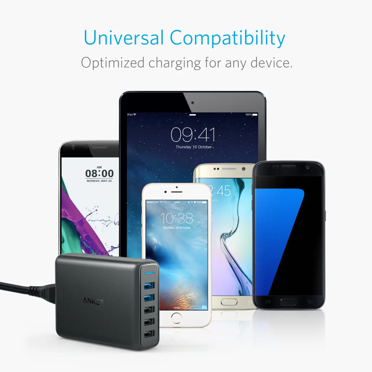 PowerPort Speed 5 63 W 5 Port USB Ladegerät Quick Charge 3.0 & Power IQ