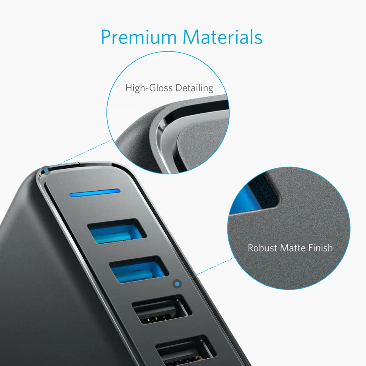 PowerPort Speed 5 63 W 5 Port USB Ladegerät Quick Charge 3.0 & Power IQ