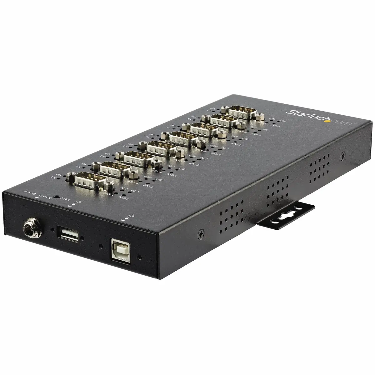 8 Port industrieller USB auf Seriell Adapter Hub USB/8xRS-232 Schwarz