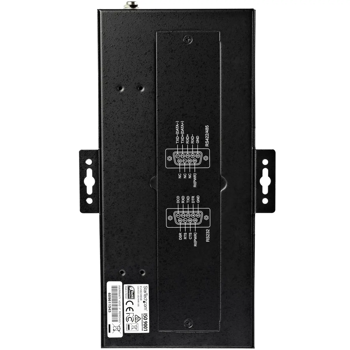8 Port industrieller USB auf Seriell Adapter Hub USB/8xRS-232 Schwarz