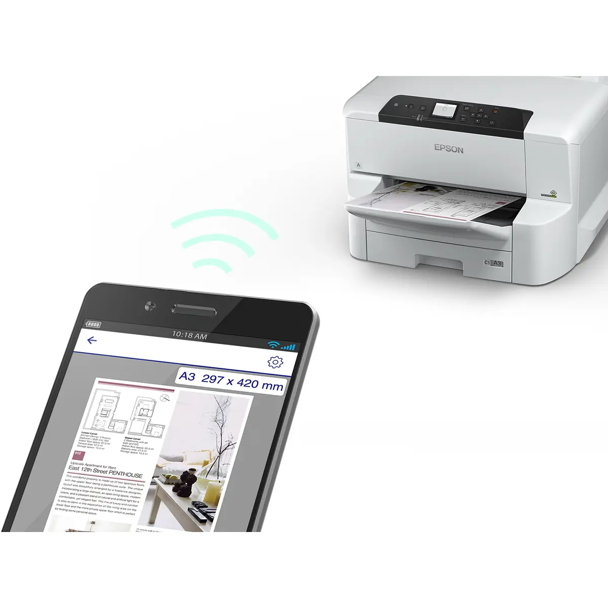 Workforce Pro WF-C8190D3TWC A3 All-In-One Drucker/Scanner/Kopierer/Fax Tintenstrahldruck