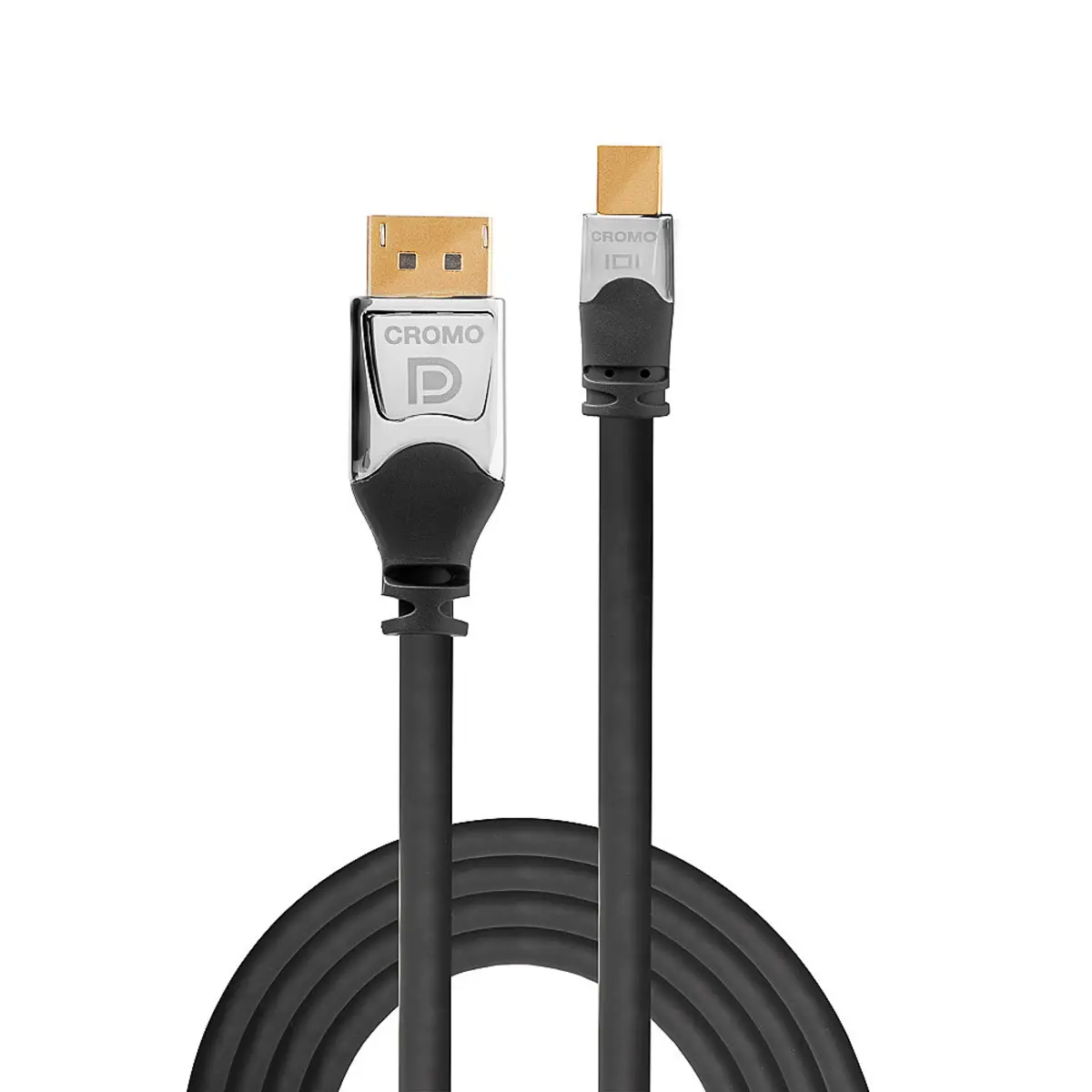 CROMO DisplayPort Kabel MiniDisplayPort/DisplayPort Stecker/Stecker Schwarz 0.5m