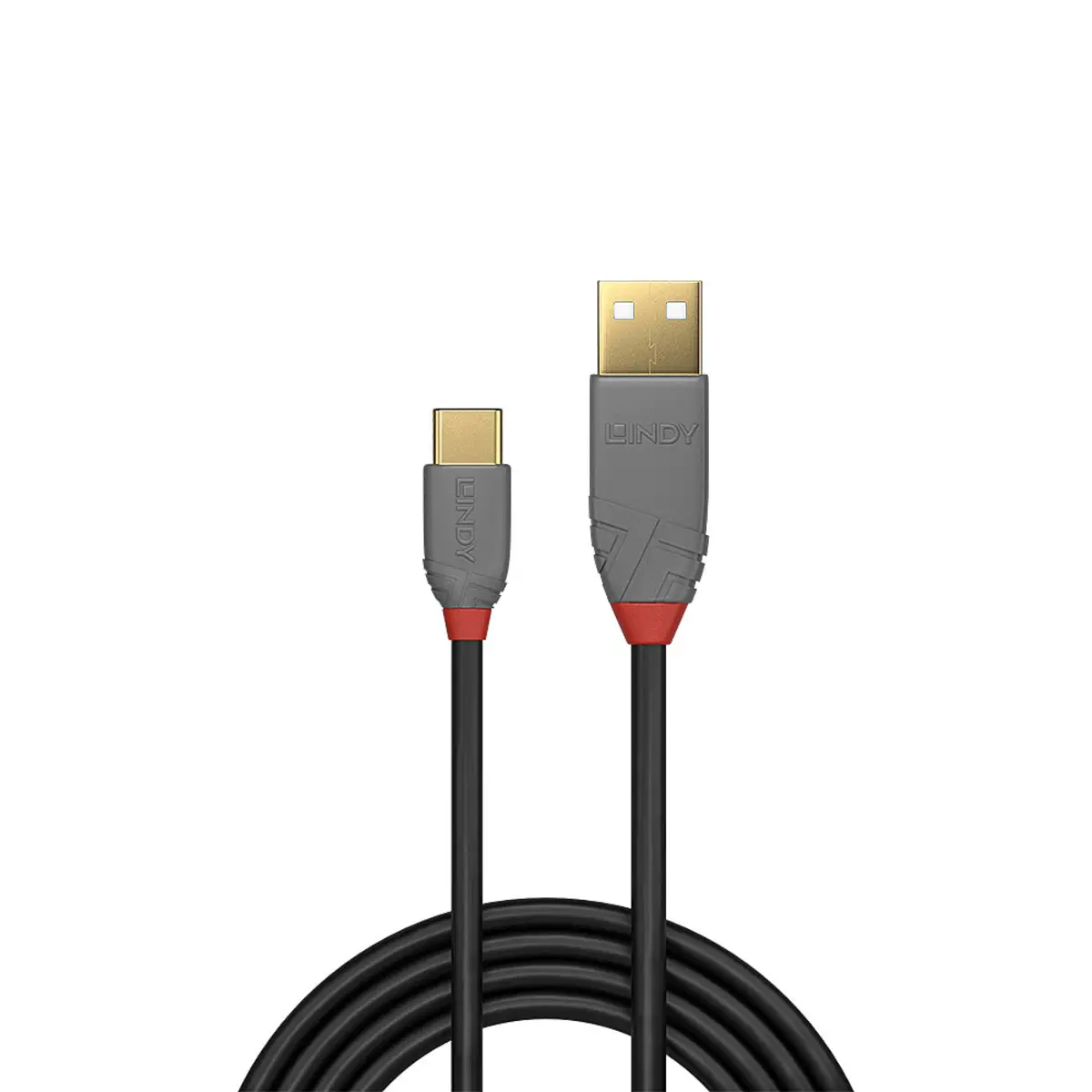Anthra Line USB 2.0 Anschlusskabel Typ A/Typ C Stecker/Stecker Schwarz 2m