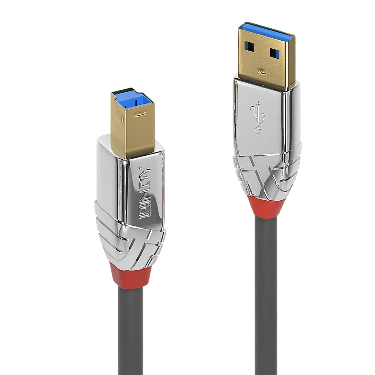 Cromo Line USB 3.0 Anschlusskabel Typ A/Typ B Stecker/Stecker Grau 2m