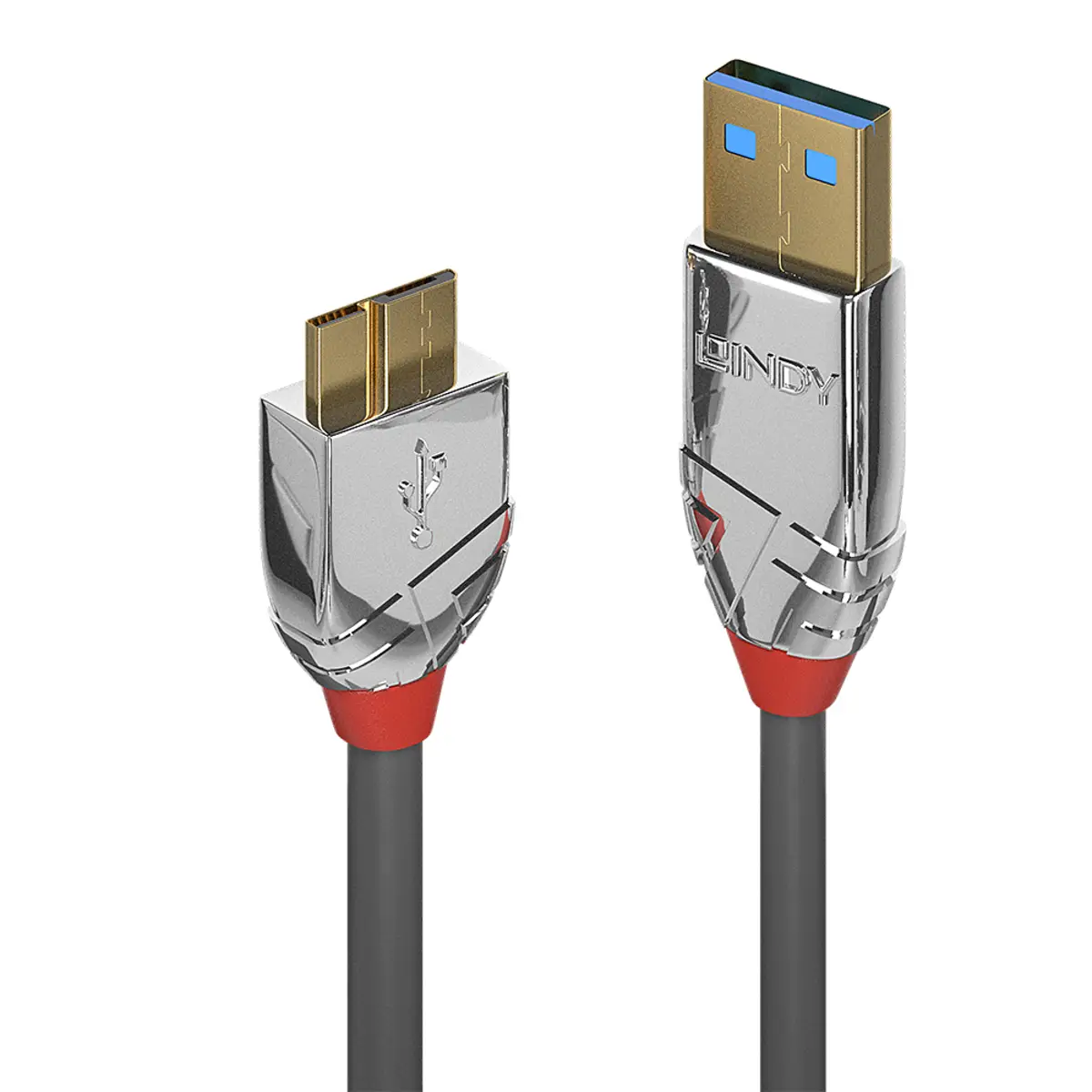 Cromo Line USB 3.0 Anschlusskabel USB A/Micro-B Stecker/Stecker Grau 3m