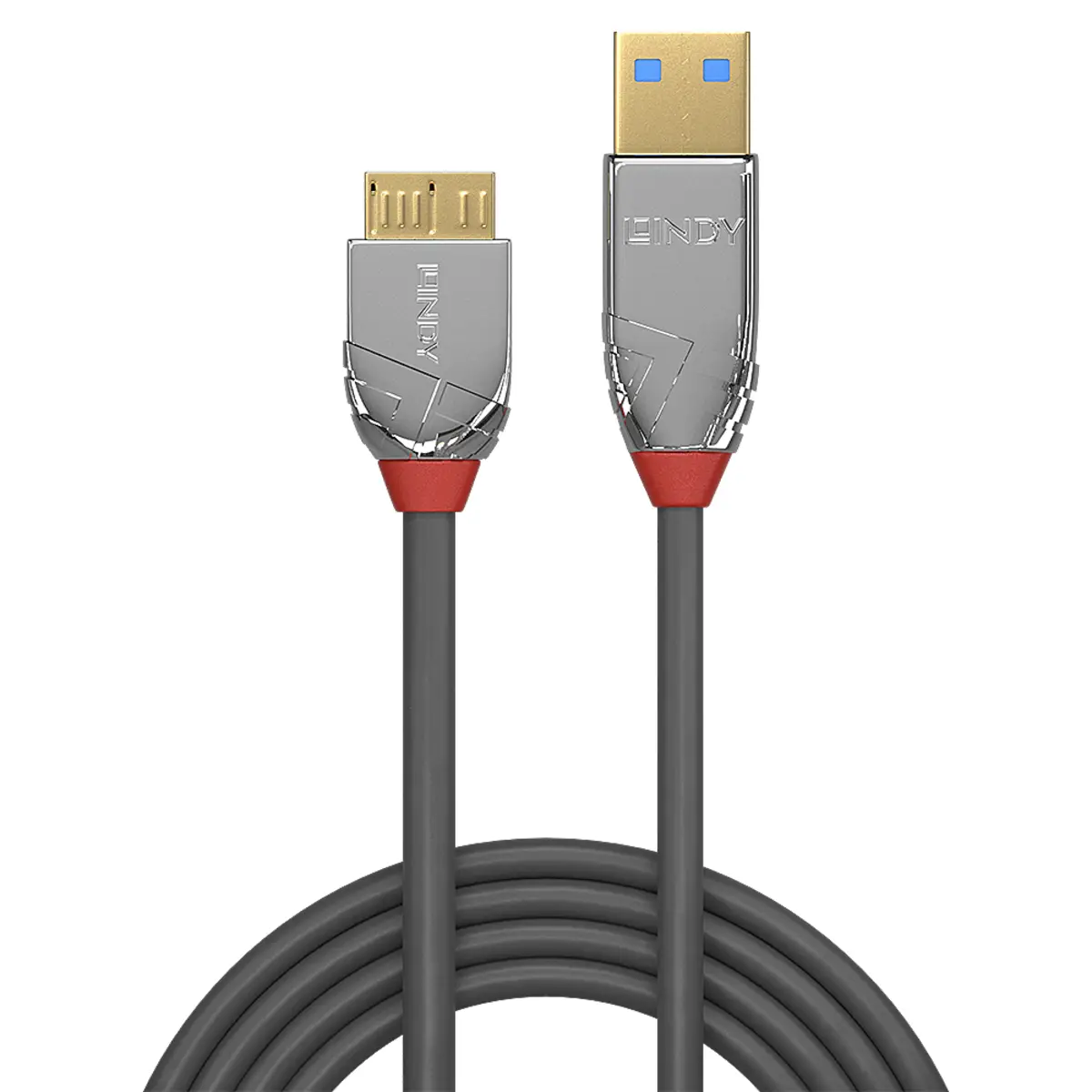 Cromo Line USB 3.0 Anschlusskabel USB A/Micro-B Stecker/Stecker Grau 3m