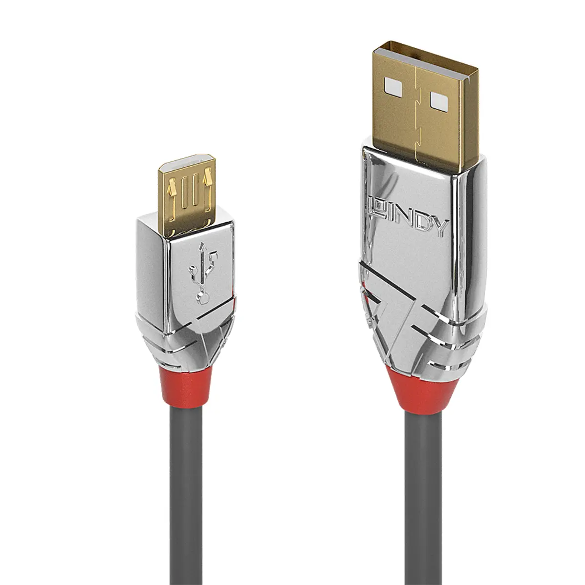 Cromo Line USB 2.0 Anschlusskabel USB A/Micro-B Stecker/Stecker Grau 0,5m