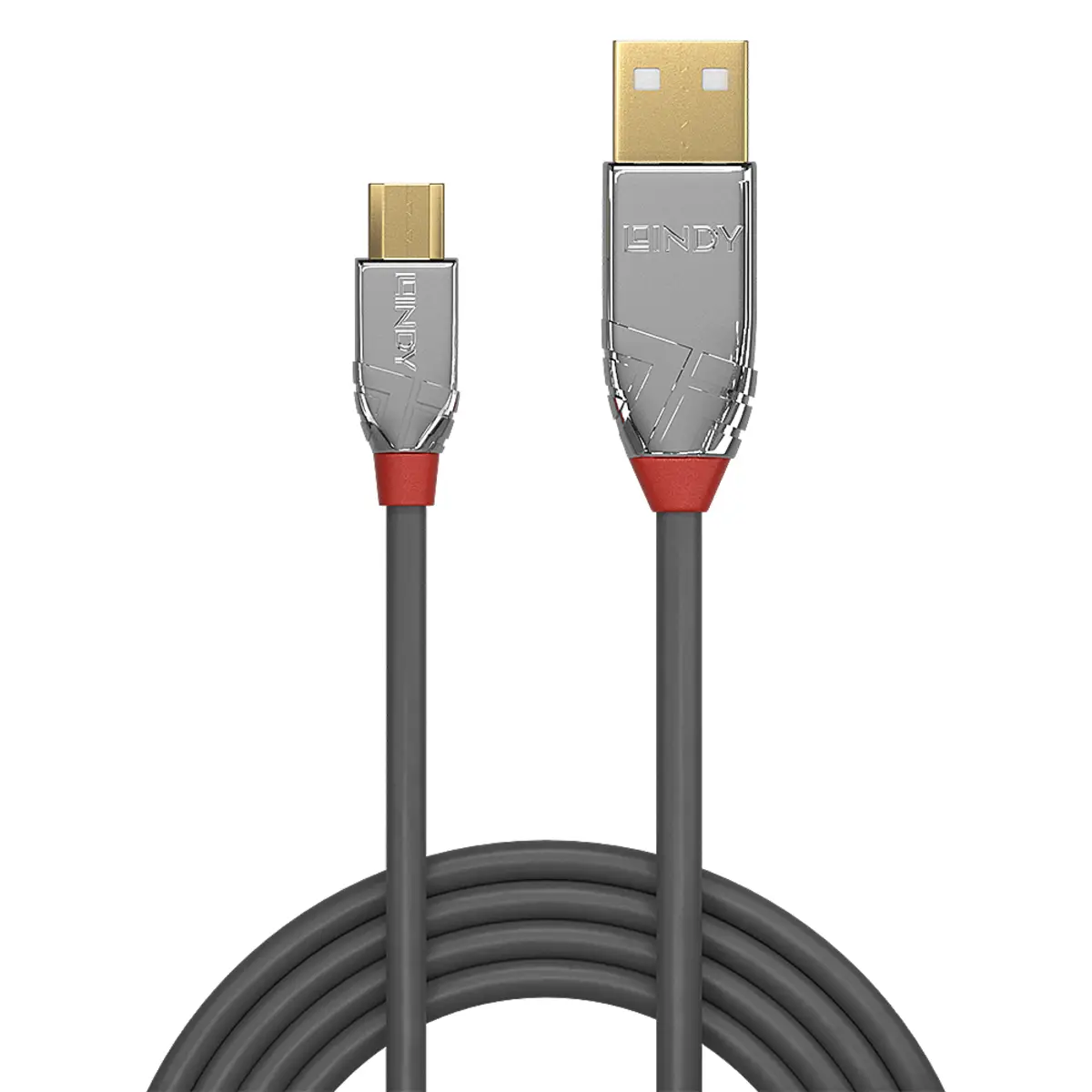 Cromo Line USB 2.0 Anschlusskabel USB A/Micro-B Stecker/Stecker Grau 0,5m