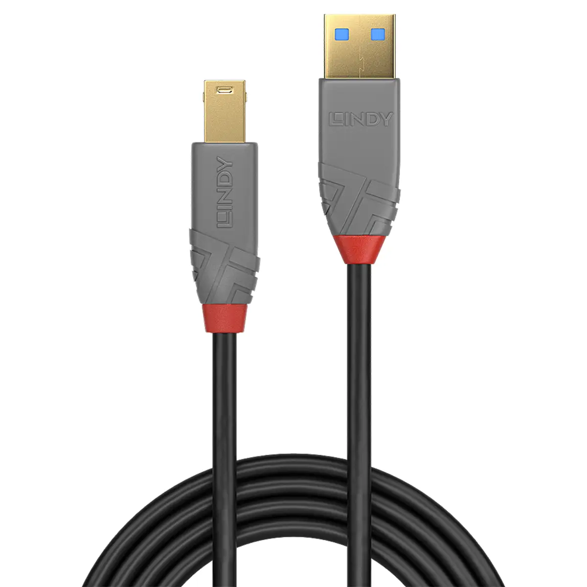 Anthra Line USB 3.0 Anschlusskabel Typ A/Typ B Stecker/Stecker Schwarz 5m