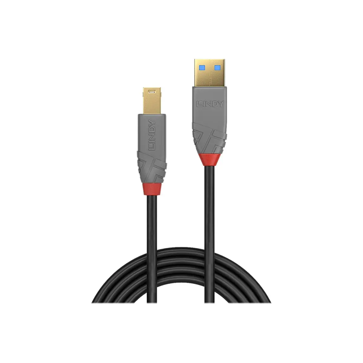 Anthra Line USB 3.0 Anschlusskabel Typ A/Typ B Stecker/Stecker Schwarz 2m