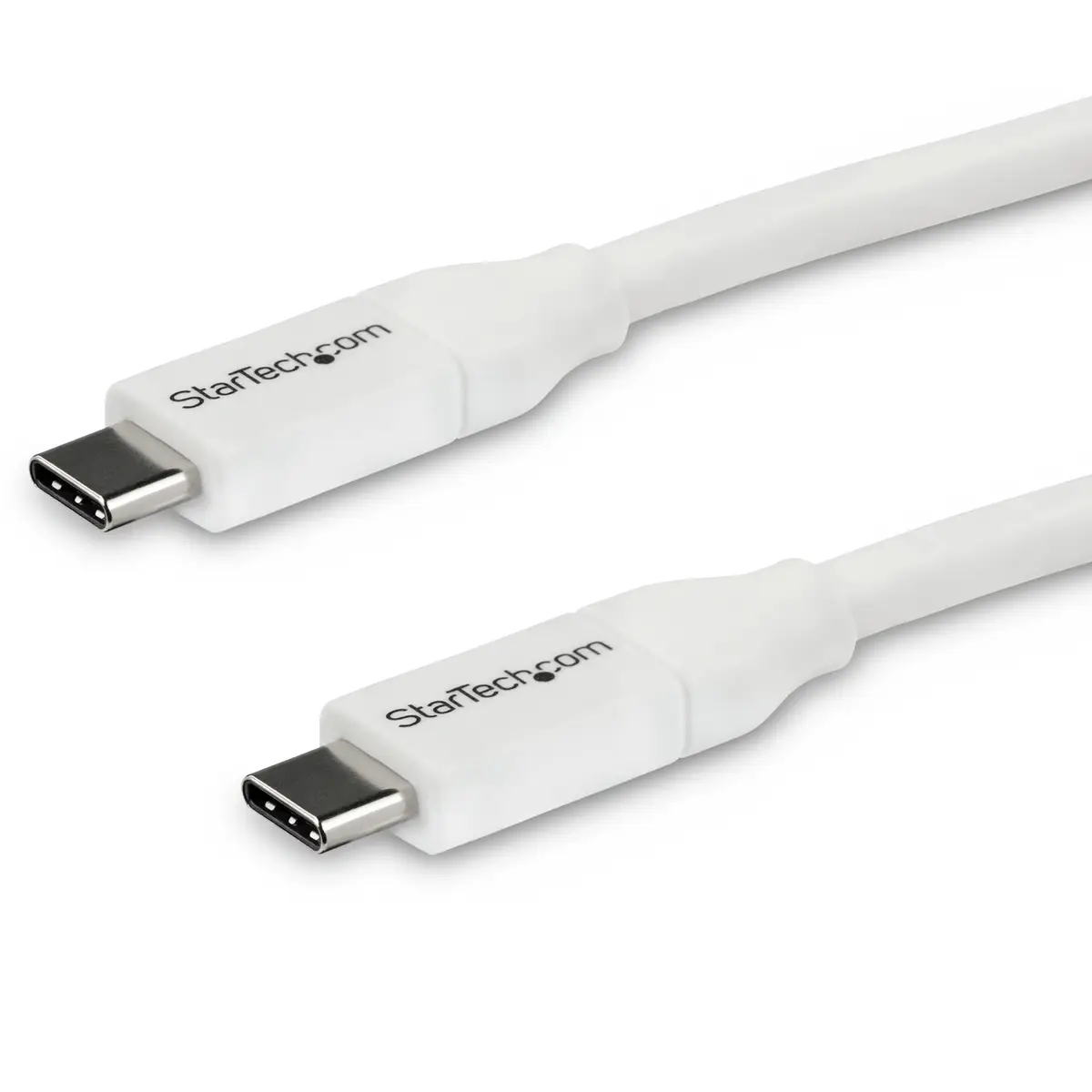 USB Ladekabel 5A USB-C/USB-C Männlich/Männlich Weiß 4m