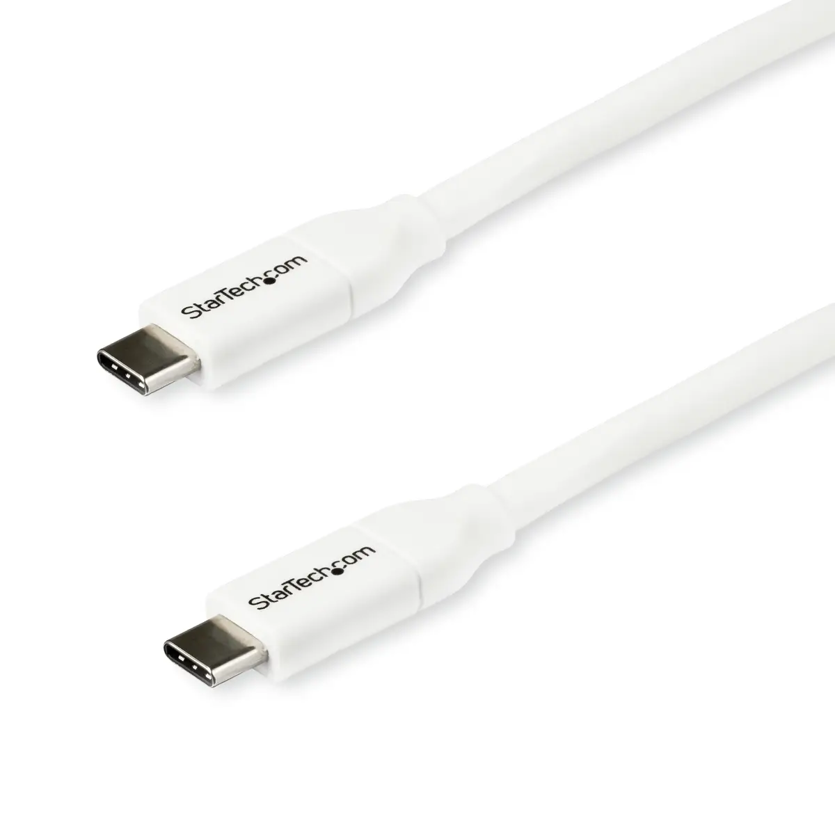 USB Ladekabel 5A USB-C/USB-C Männlich/Männlich Weiß 2m
