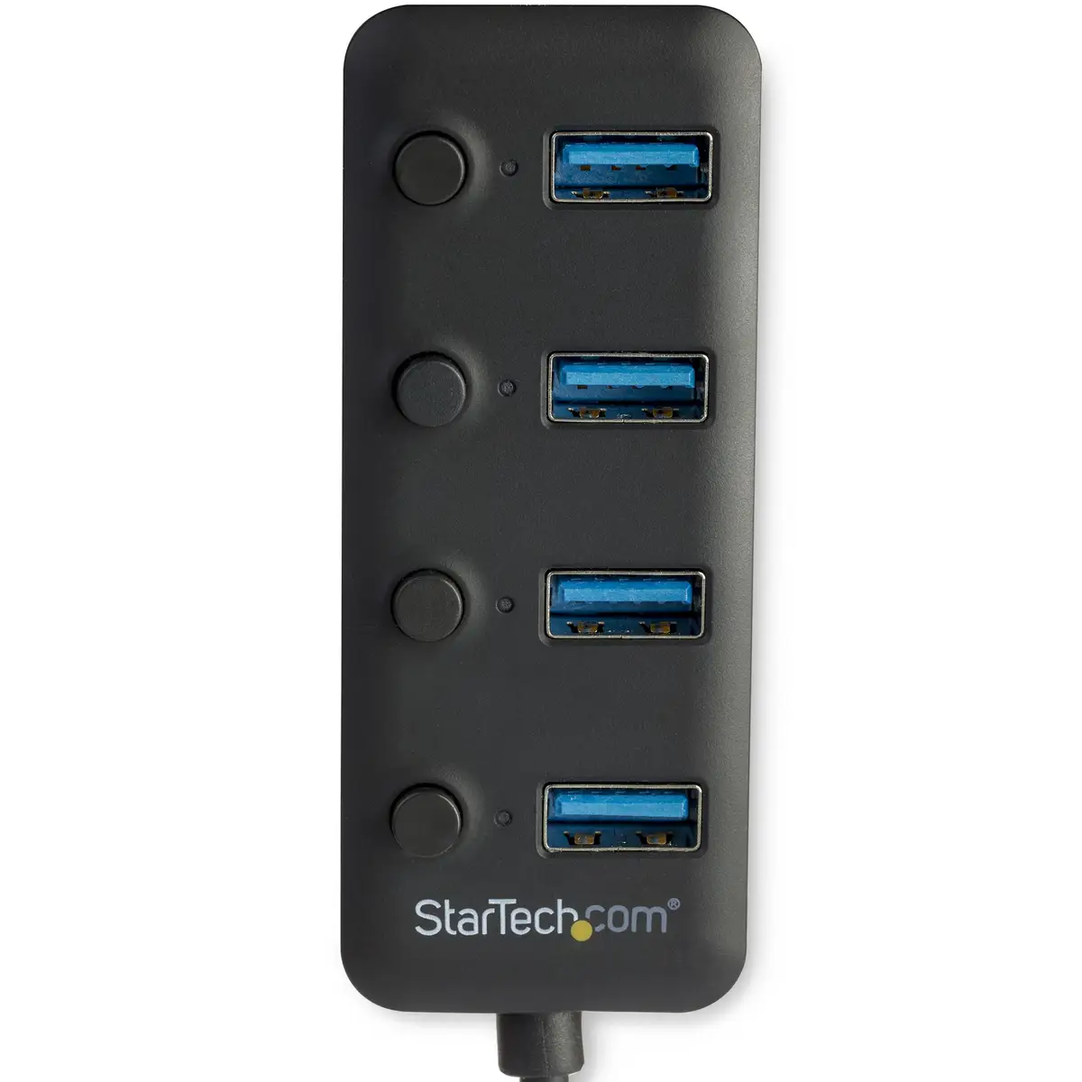 4 Port USB Hub mit individuellen An/Aus-Schalter USB-A/4xUSB-A Schwarz