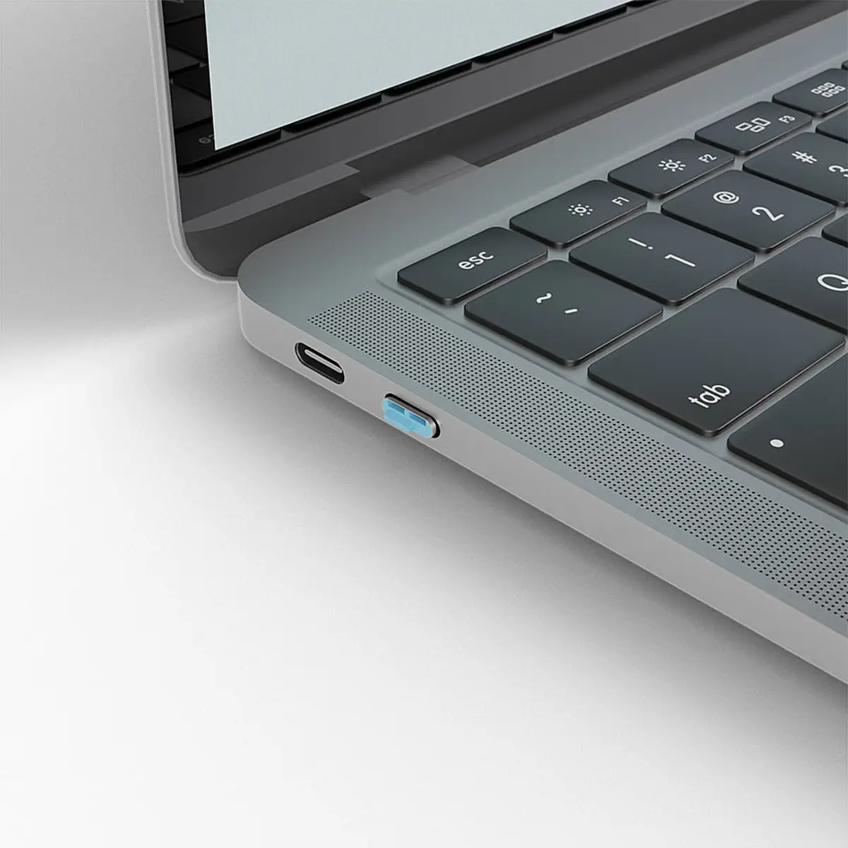 USB Typ C Port Schloss blau