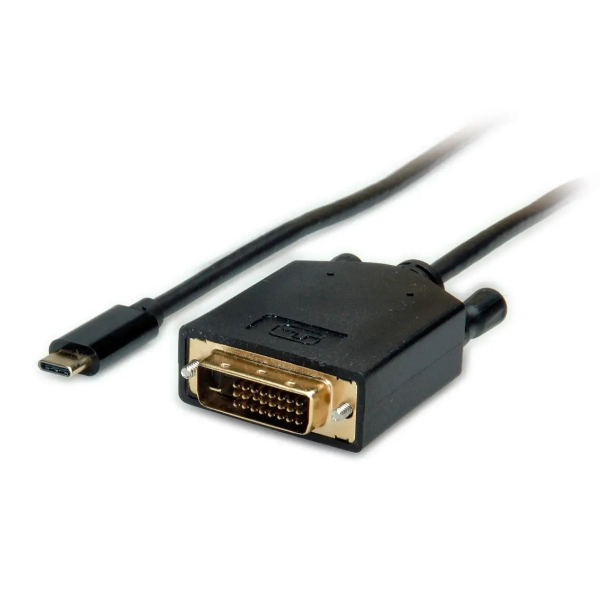 USB-C auf DVI Adapterkabel Schwarz 2m