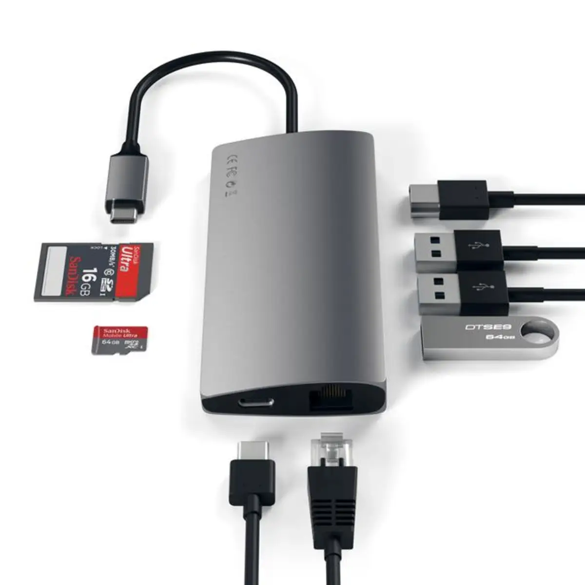 Type-C Multi-Port Adapter 4K with Ethernet V2 space gray