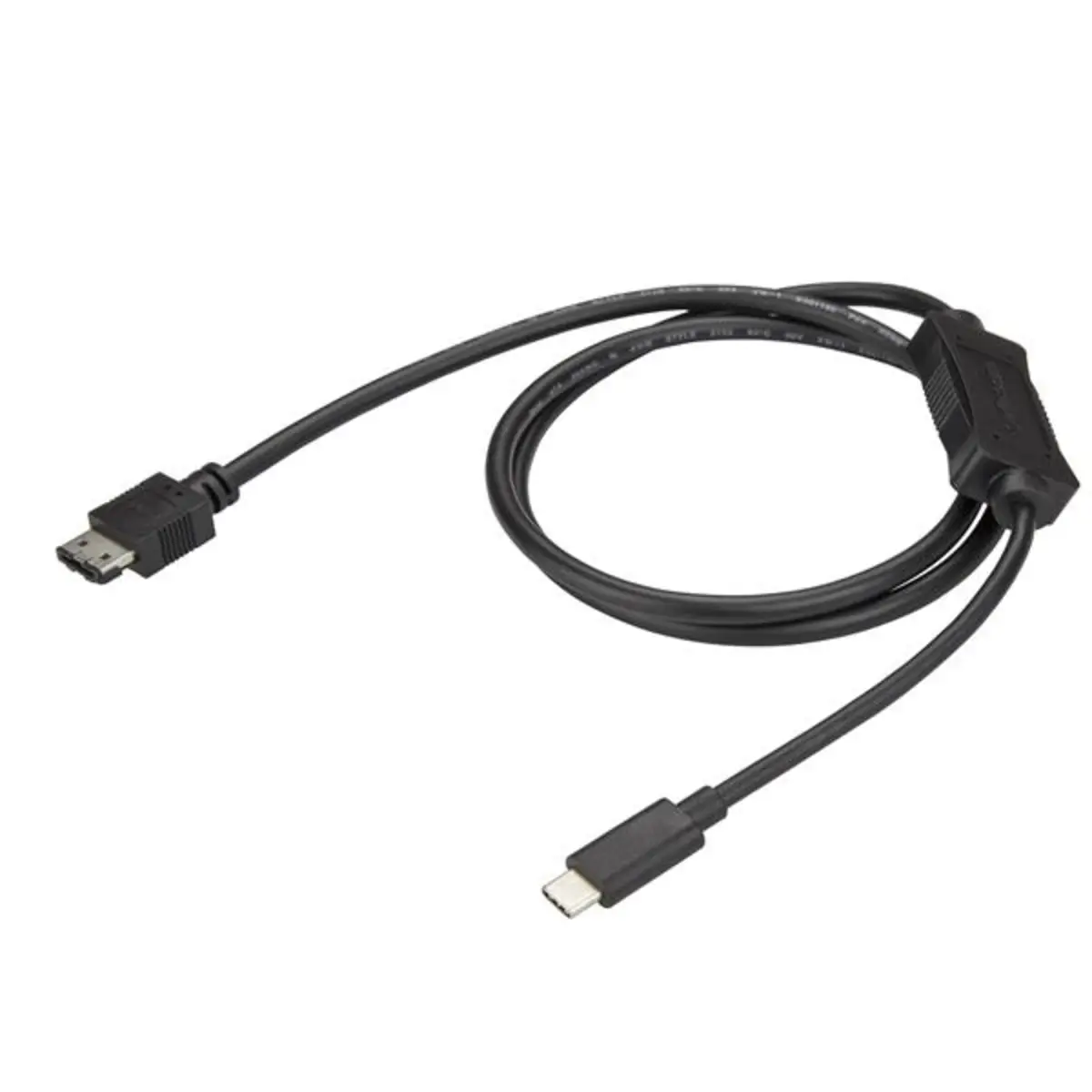 USB Kabel USB-C/eSATA Männlich/Männlich Schwarz 0,9m