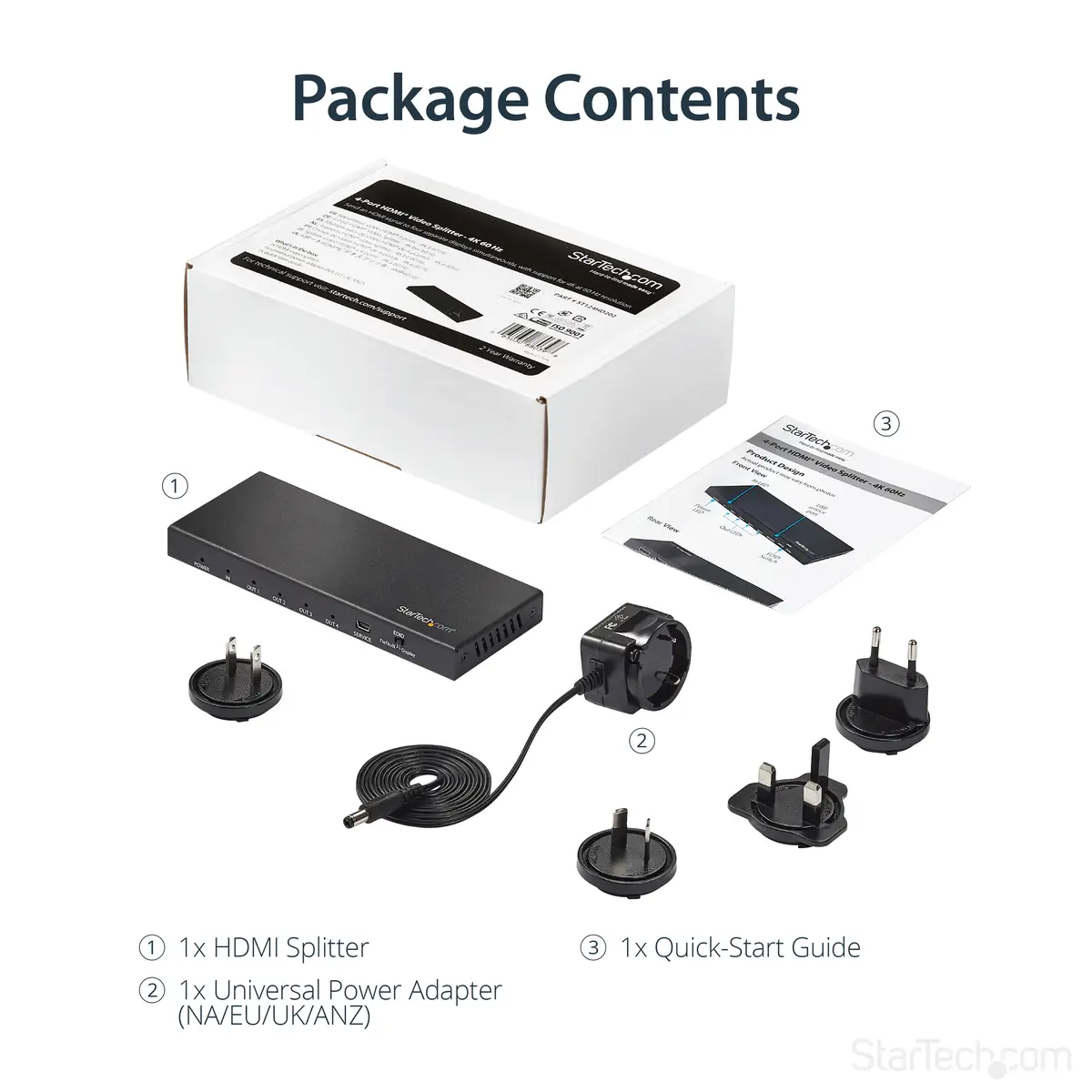 HDMI-Videosplitter mit 4 Anschlüssen 4K 60 Hz