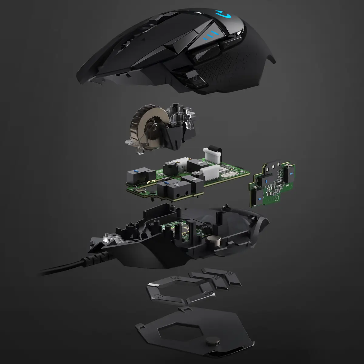 Gaming Mouse G502 (Hero) Maus optisch 11