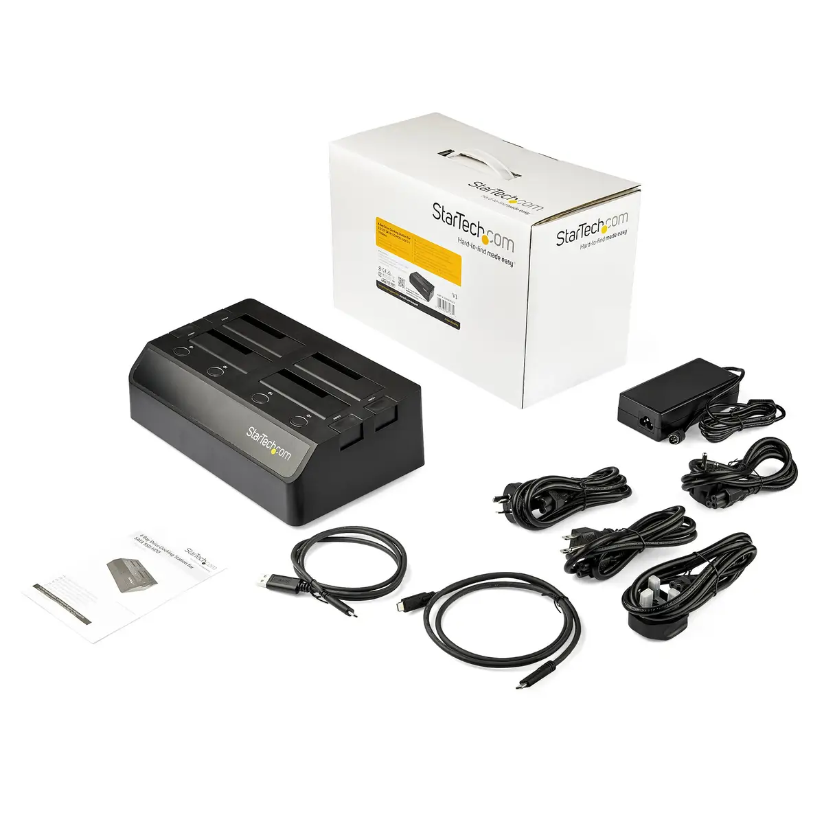 4 Schacht SATA Festplatten Dockingstation für 2,5"/3,5" SSD / HDD - USB 3.1 (10Gbit/s)