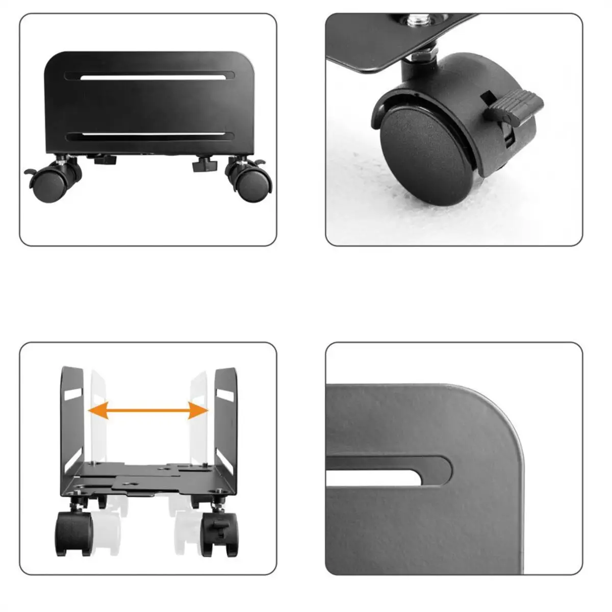 Multimedia-Wagen Schwarz PC 10 kg 4 Rad/Räder - 20,9 cm