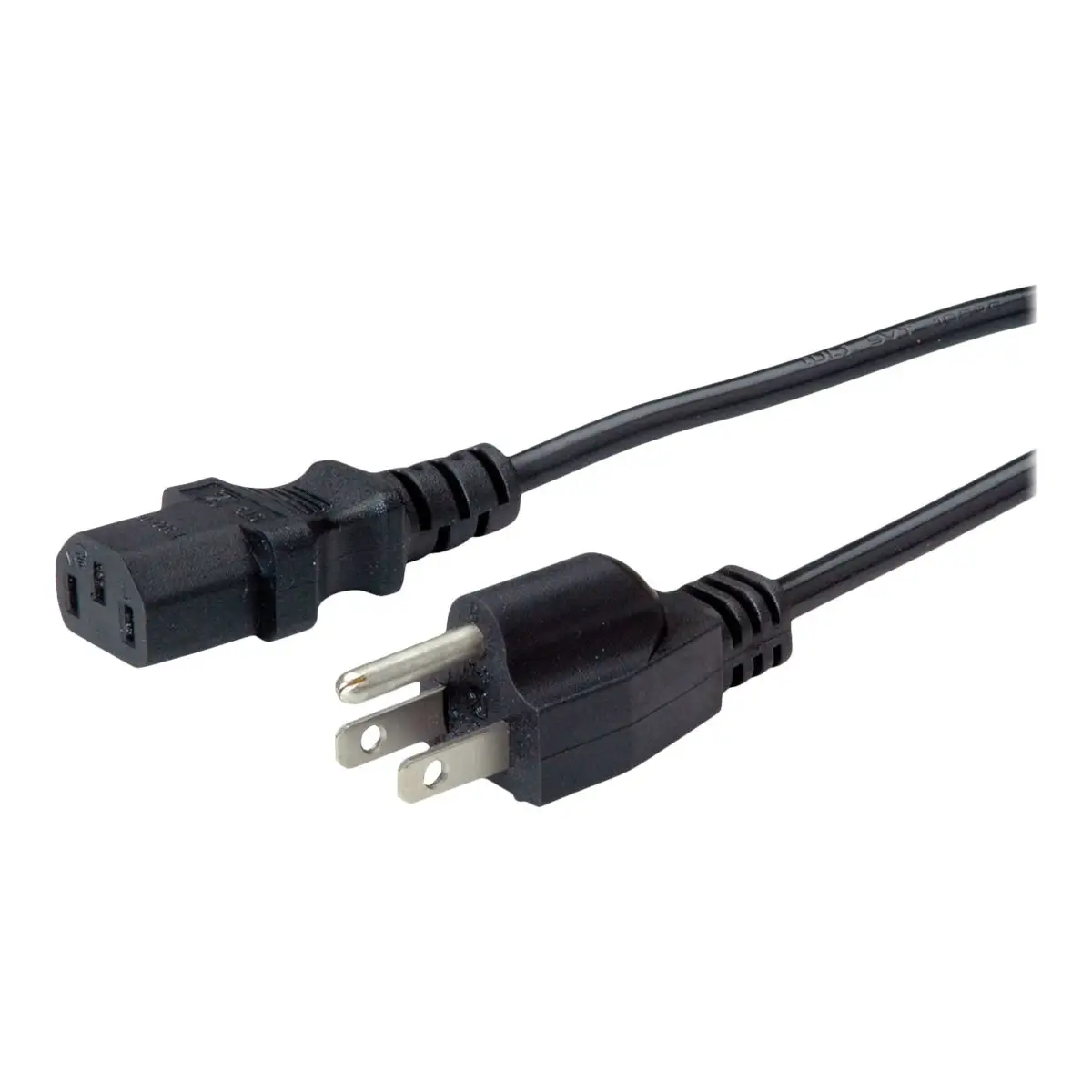 Stromkabel C13/NEMA 5-15 Stecker/Stecker Schwarz 1,8m