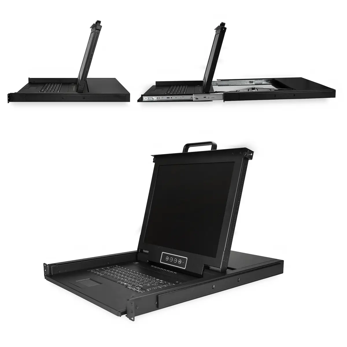 KVM Konsole für Server Racks 43,2cm (17") 8 Ports mit Einbaufähig