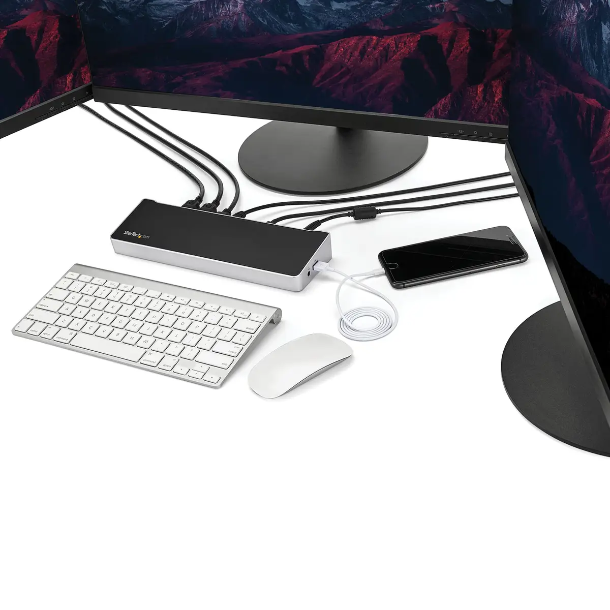 Triple Monitor USB-C Dockingstation 5xUSB 3.0/2xHDMI