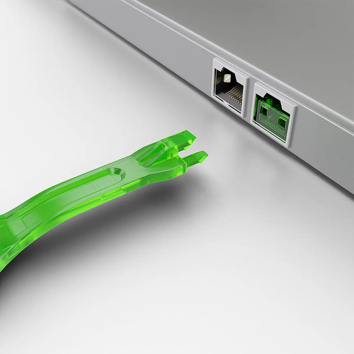 Schlüssel für RJ45 Port Schloss Grün