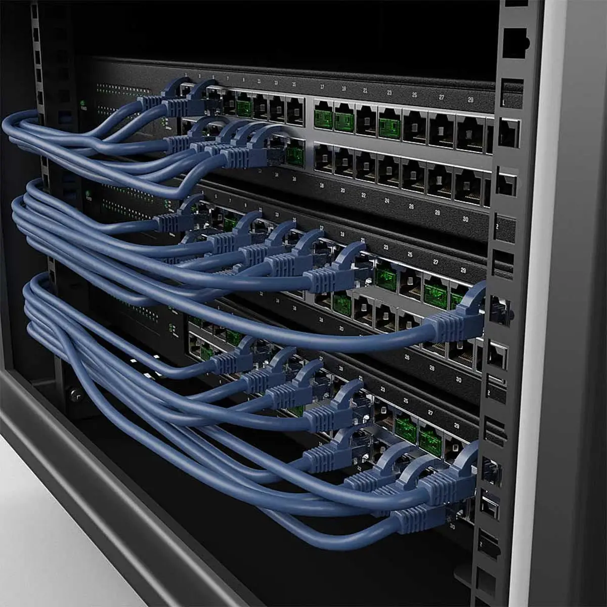 Schlüssel für RJ45 Port Schloss Grün