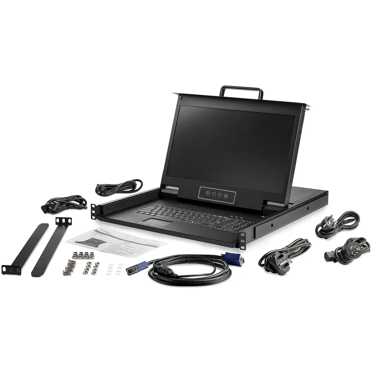 1 HE KVM Konsole für Server Racks 17,3" 1080p HD