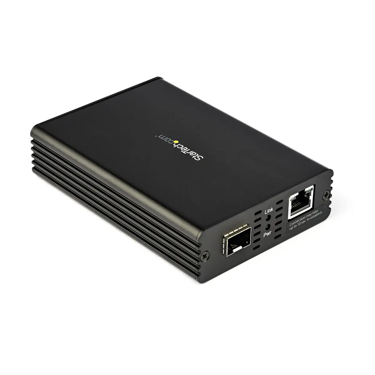 10 Gb LWL / Glasfaser Medienkonverter mit offenem SFP+ Steckplatz - Fiber