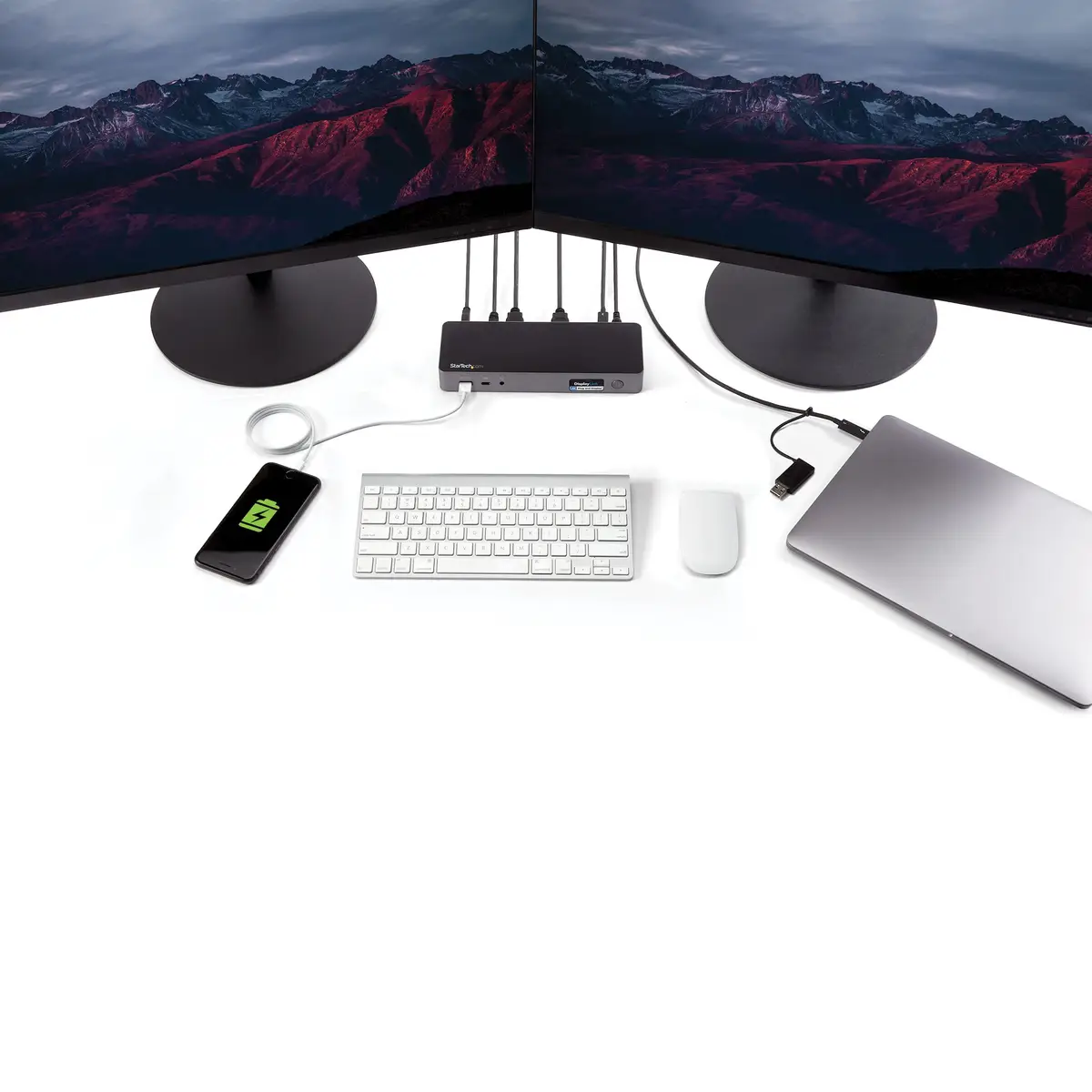 Universal Laptop Dockingstation USB-C u. USB 3.0 Dock Dual 4K DP u. HDMI
