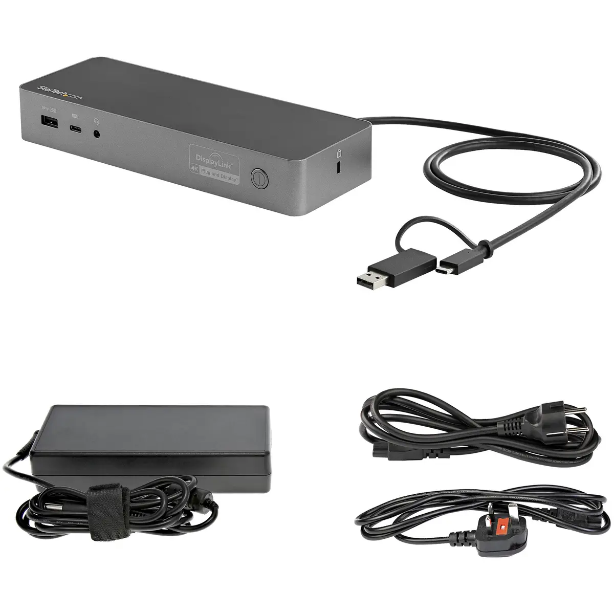 Universal Laptop Dockingstation - USB-C u. USB 3.0 Dock - Dual 4K DP u. HDMI