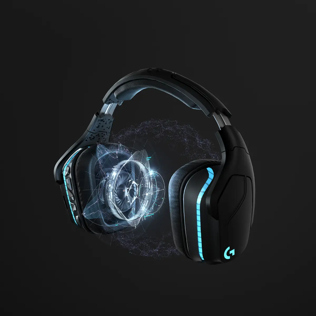 Gaming Headset G935 Headset 7.1-Kanal ohrumschließend 2,4 GHz kabellos 3,5 mm Stecker Schwarz