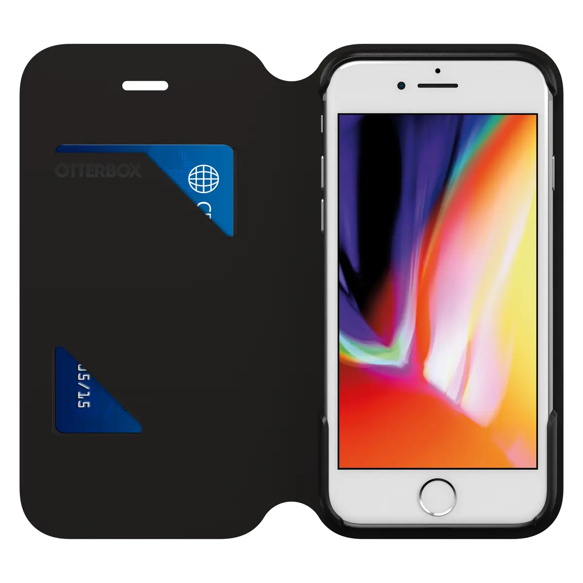 Strada Series Flip-Hülle für Mobiltelefon Polyurethan Polycarbonat Kunstfaser Schwarz