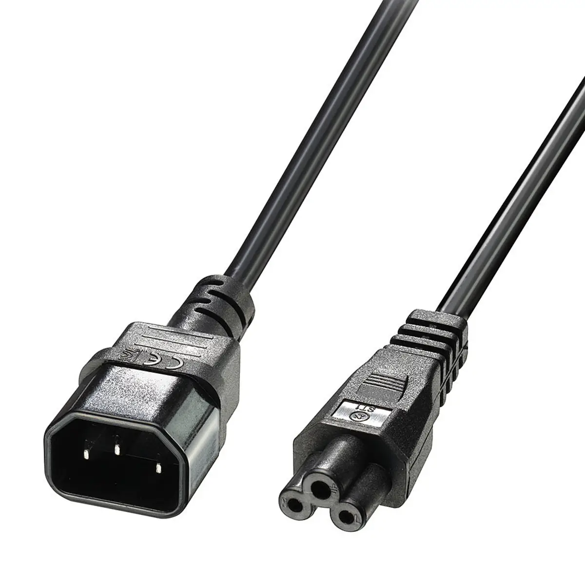 IEC C14  an IEC C5 Netzkabel 1m