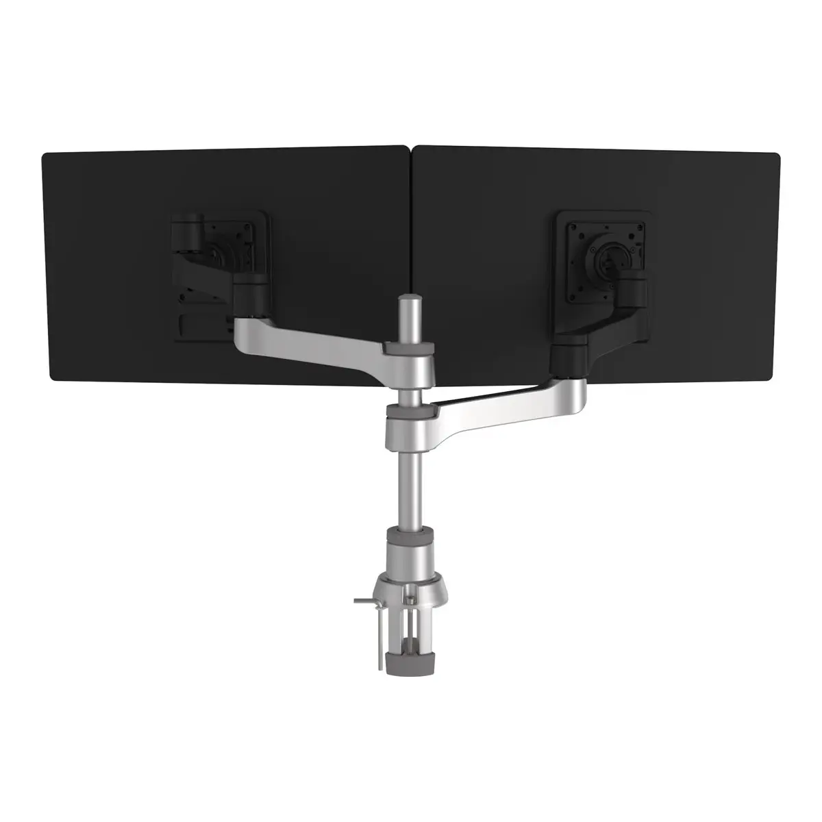 R-GO Zepher 4 Twin Monitorarm silber