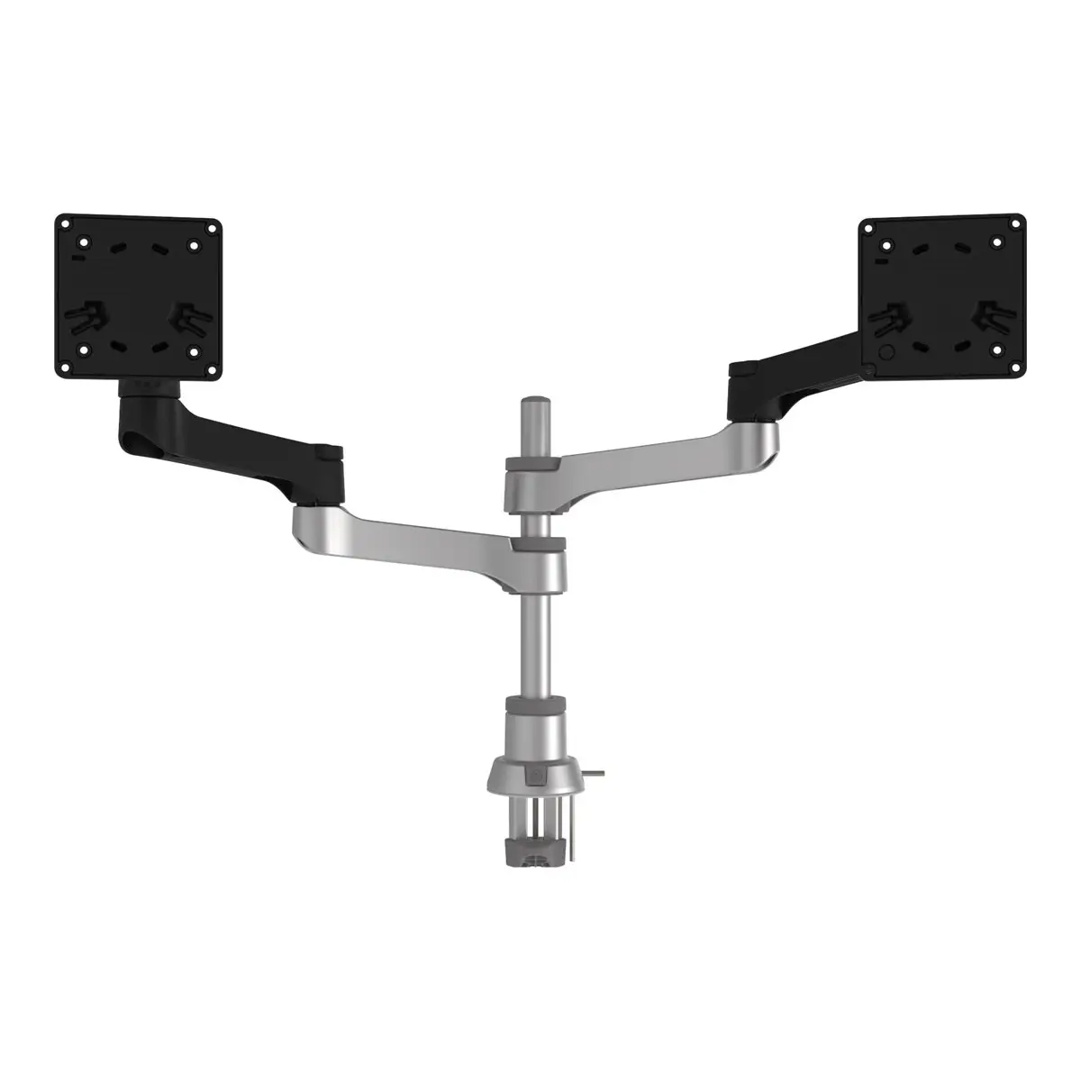 R-GO Zepher 4 Twin Monitorarm silber