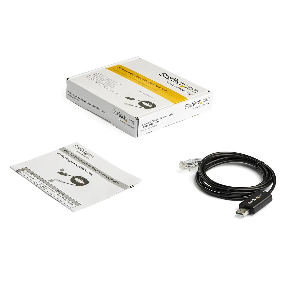 Cisco Console Cable Rollover Kabel USB/RJ-45 Stecker/Stecker Schwarz 1,8m