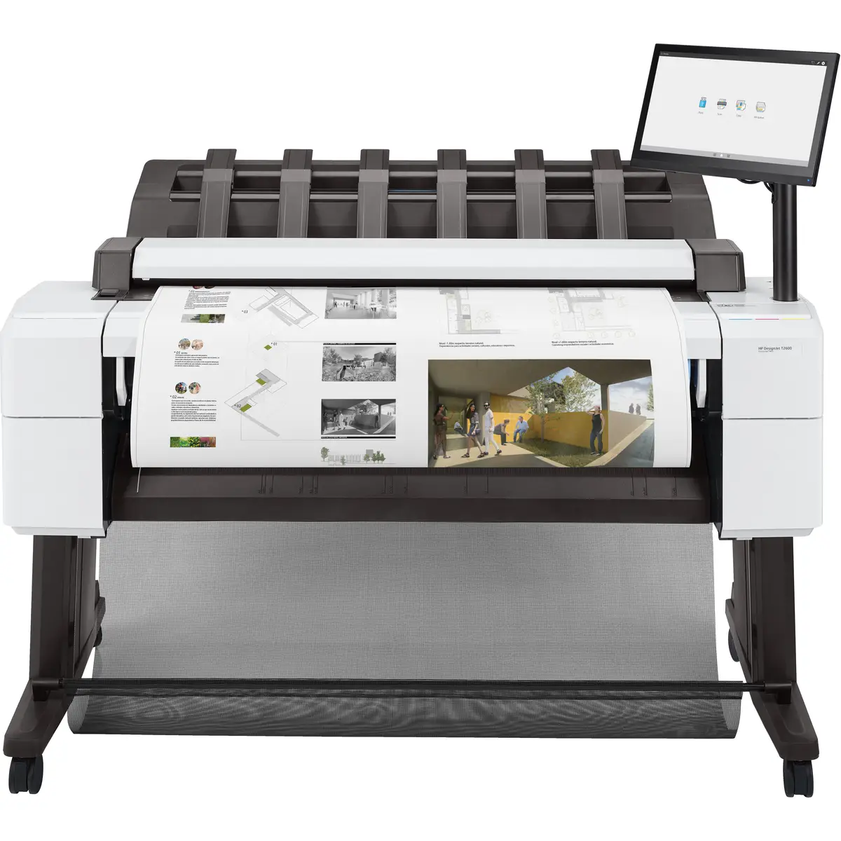 HP DesignJet T2600dr PostScript 914 mm (36") Multifunktionsdrucker Farbe Tintenstrahl 914 x 8000 mm 610 x 15000 mm (Original) Rolle (91,4 cm x 91,4 m) 914 x 1219 mm (Medien) bis zu 0.32 Min./Seite (Drucken) 2 R