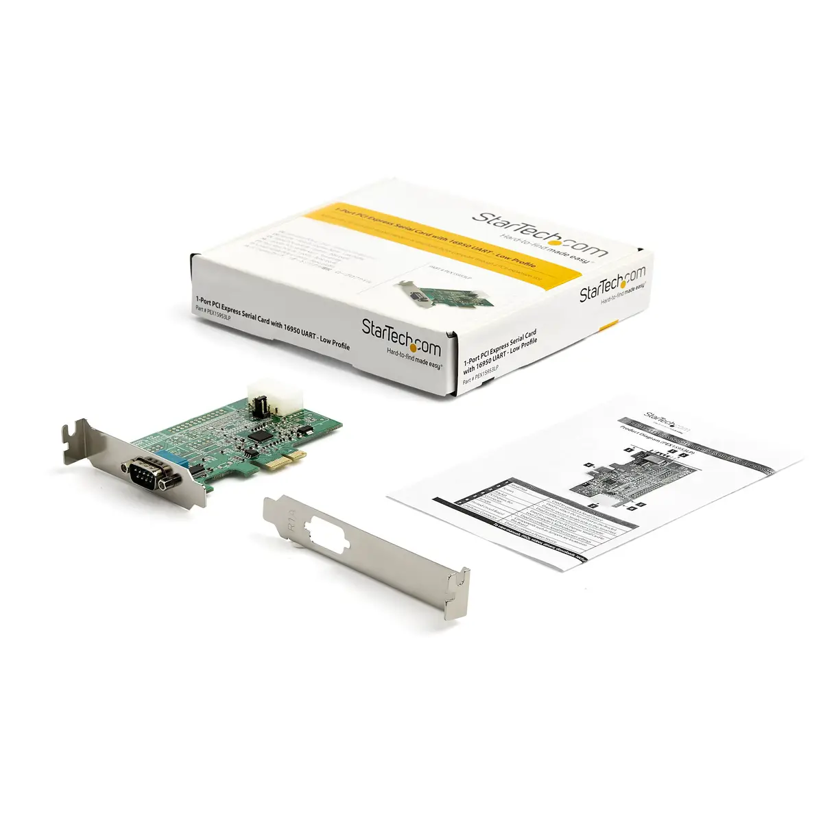 1 Port Serielle Schnittstellenkarte PCIe mit 16950 UART - Windows und Linux